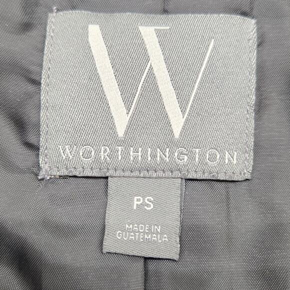 Worthington Women's Blazer PS Petite Small P S Black Misses Size 4 6 Coat Jacket - Picture 5 of 8